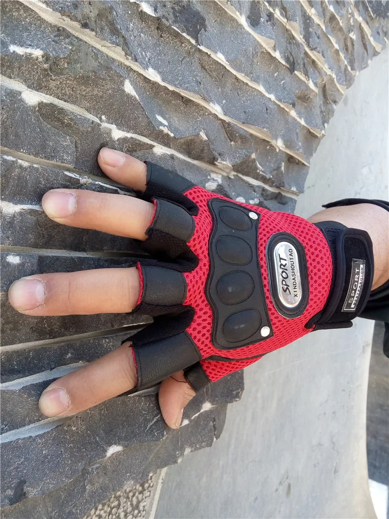 LongKeeper Новый Велоспорт половины пальцев перчатки Для мужчин 2D кожа Сетка Открытый Ездовые перчатки Для женщин Фитнес Training спортивные