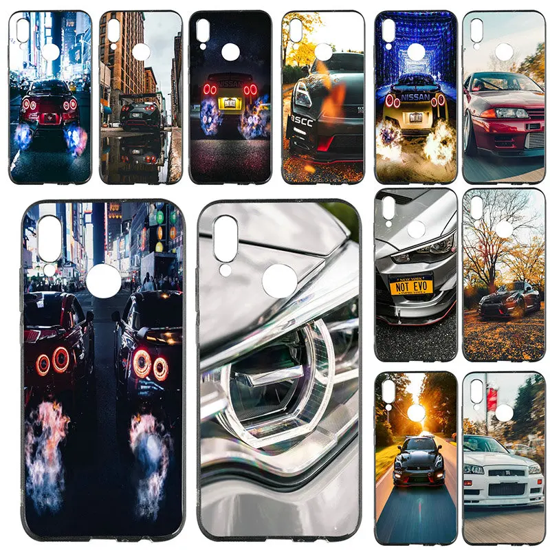 

For Huawei P8 P9 P10 P20 P30 Mate 10 Pro Honor 7A 8X 9 10 Lite 2017 Shell Soft TPU Mobile Phone Case Hot Nissan GTR Sports Car