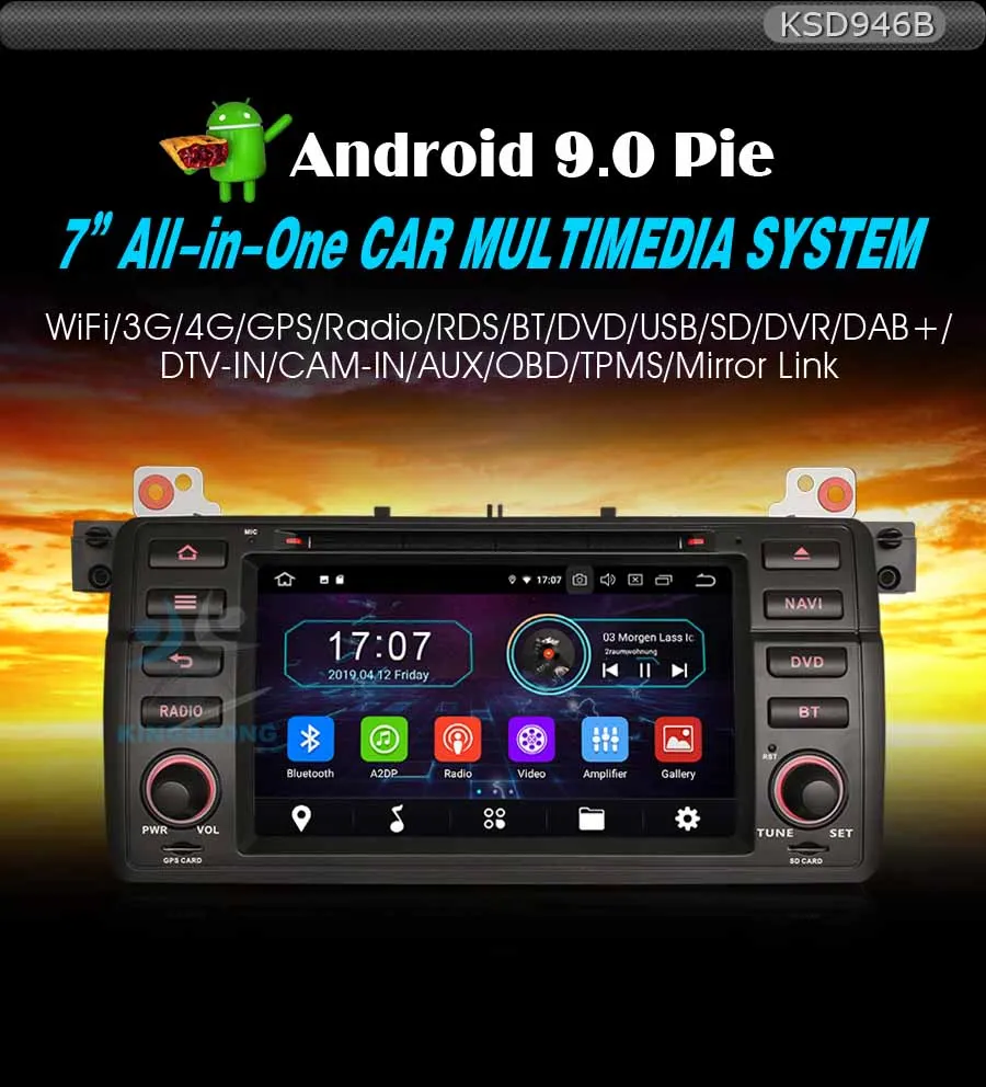 Sale Android 9.0 DAB+ Autoradio Car stereo GPS NAVI WIFI+4G OBD Bluetooth for BMW M3 E46 3er 320 MG ZT Rover 75 0