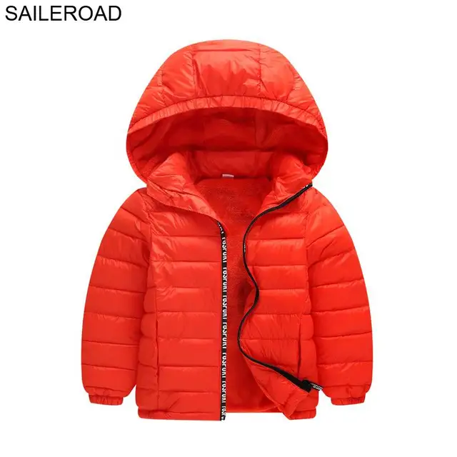 SAILEROAD 4-11Year Winter Jacket for Girls Detachable Cap Jacket Boy Child Down Jacket Coat CamoFleece Lining Warm Parkas School