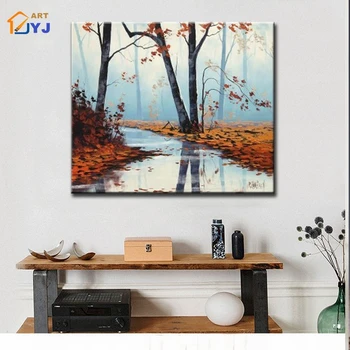 

Quality Hand Painted Modern Abstract Oil Painting on Canvas Wall Art Gift for Living Room Home Decor No Frame by JYJ ART SL081