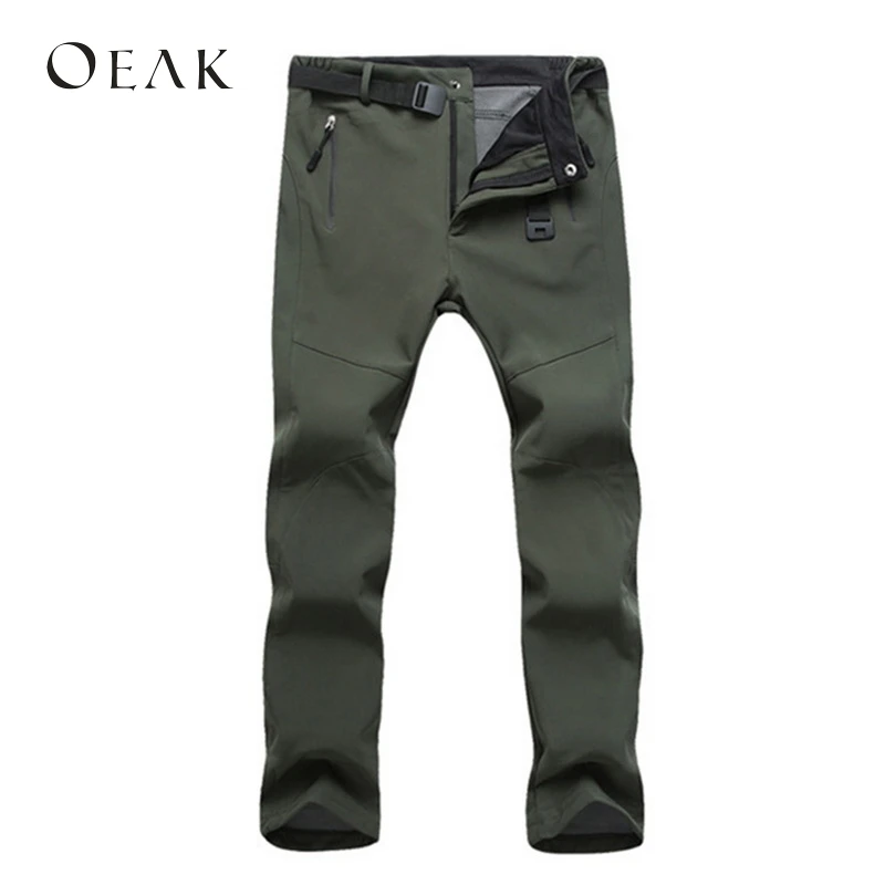 Oeak для мужчин's спортивные штаны длинные прямые брюки для девочек с брюки с поясом повседневное непромокаемые 2018 pantalones hombre invierno