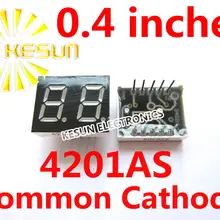 100 шт. x 0,4 дюйма красный белого и синего цвета 2 цифровая трубка 4201AS 4201BS 4201BB 4201AB 4201AW 4201BW светодиодный Дисплей модуль