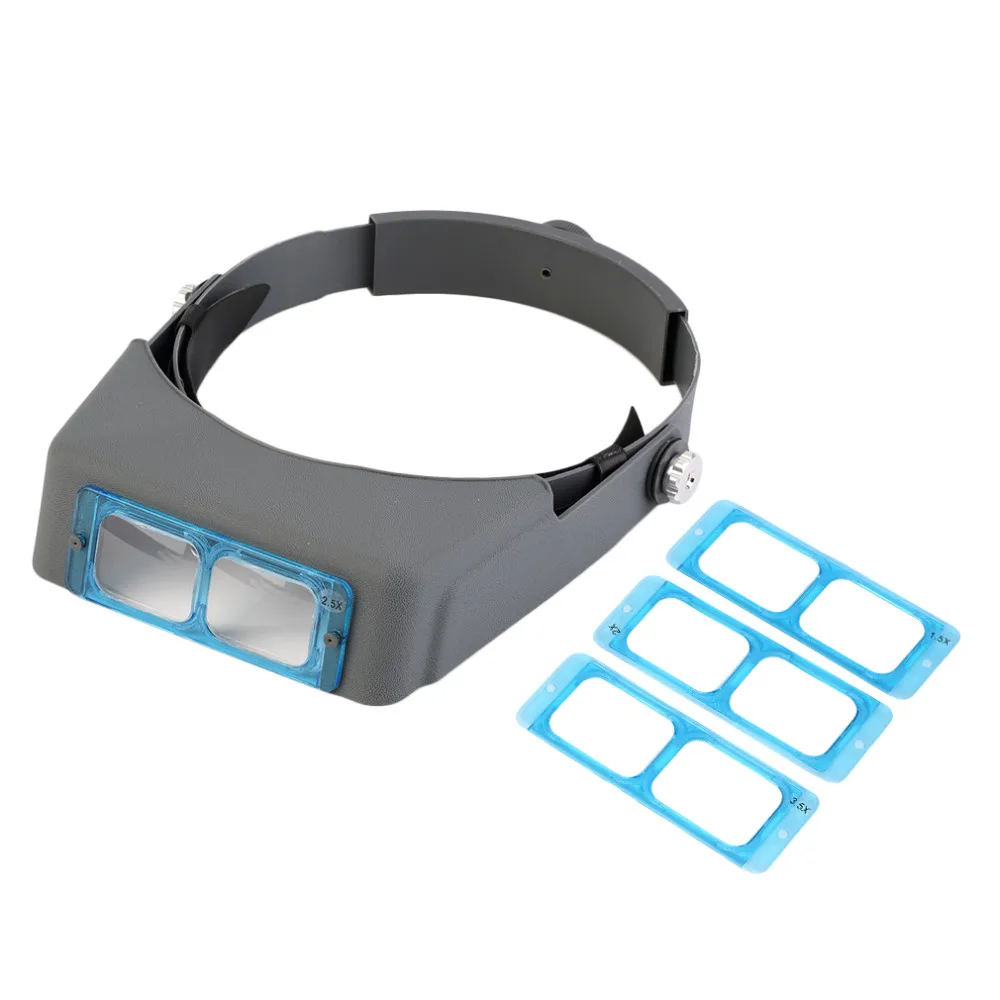 Double Lens Head mounted Headband Reading Magnifier Head Wearing