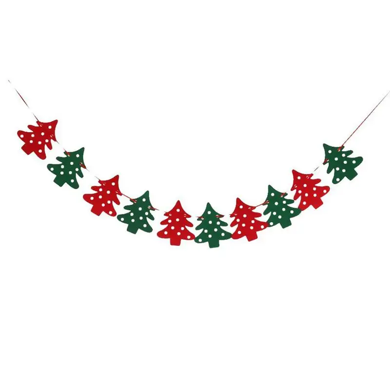 Merry Christmas Tree Banner Bunting Flags Xmas Window Tree Outdoor Home ...