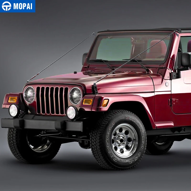 MOPAI защитные оправы для Jeep Wrangler TJ 1997 2006 капот защелка препятствия устранение