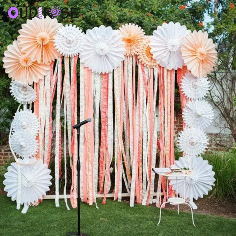

3 rolls of Wrinkled Paper Streamers Christmas Decoration DIY Paper Bouquet Curly Wedding Party Shower Ceremony Venue Decoration
