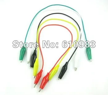 

(50 pieces/lot) Wholesale Multi-Colour Crocodile Alligator Clips Test Leads 45cm