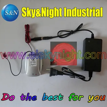 

Red(18M)-Hight brightness 4.0MM( Semi-circle) El Wire/Flexible Neon Light with Sound Inverter/Controller+220v adapter
