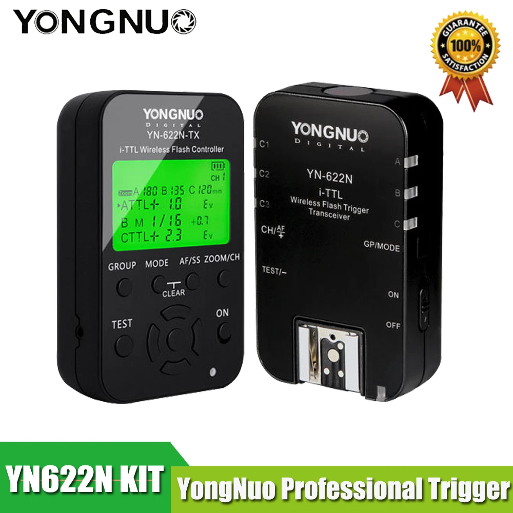 Yongnuo yn-622n-tx Yn-622n Kit inalámbrico TTL Controlador De Flash Trigger Transmisor Receptor Yongnuo yn-622n-tx Yn-622n Kit inalámbrico TTL Controlador De Flash Trigger Transmisor Receptor