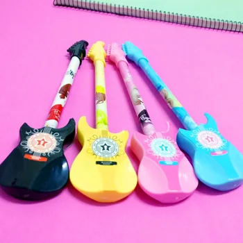 

24 Pcs Creative Guitar Styling Creative Neutral Pen Violin Music Stationery Instrument School Pen Office Supplies Wholesale