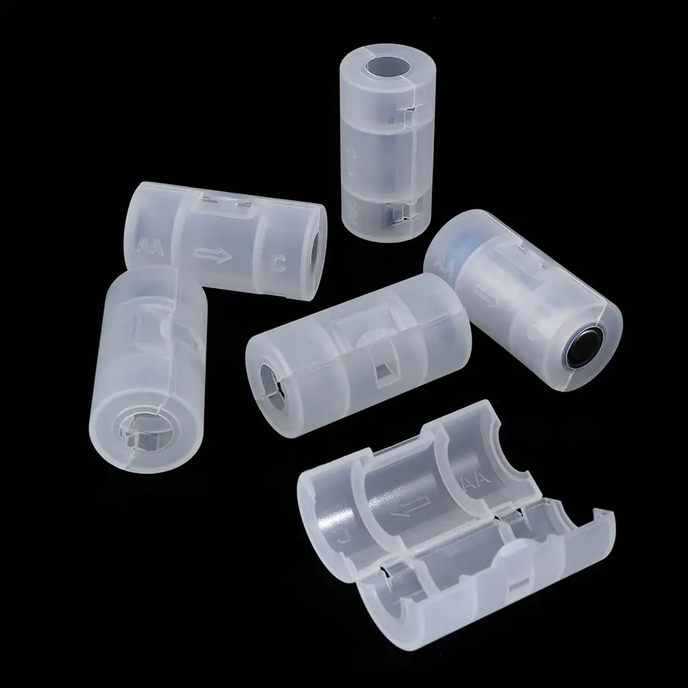 

6 Pcs Brand New AA to C Battery Adapter Holder Case Converter Switcher LR06 AA to C LR14 Size Battery Storage Box