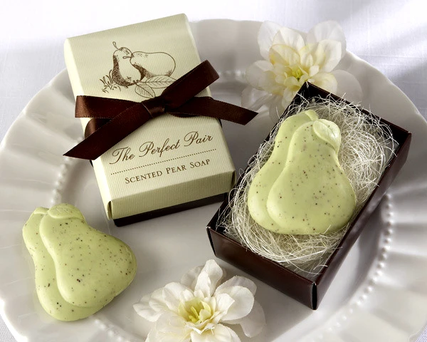 

New Arrival Factory Directly Sale Wedding Favor The "Perfect Pair" Pear Scented Soap Favors Party Decoration And Baby Show