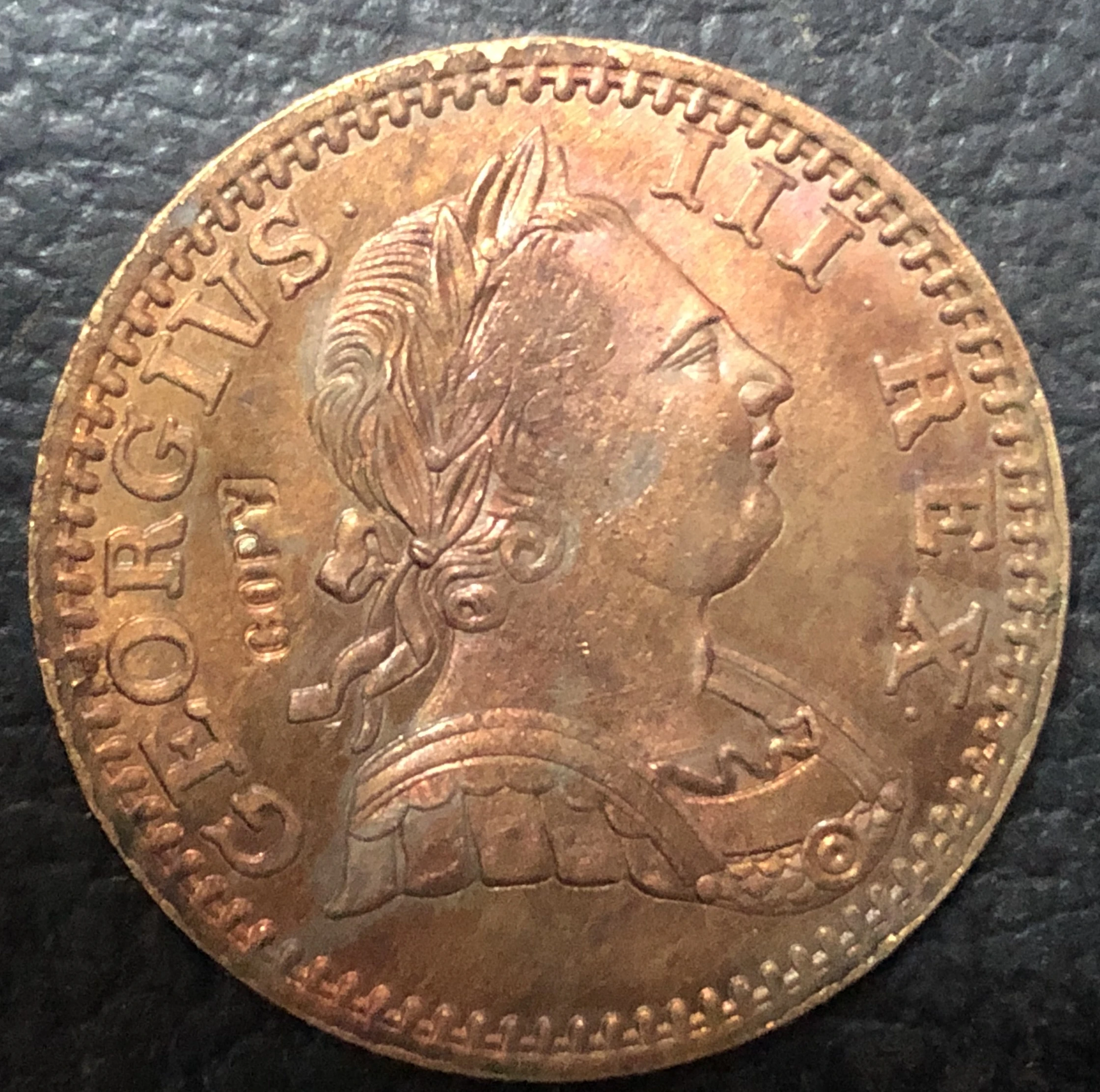 1770 Великобритания половина Пенни Джордж III медная монета|copper clothes|copper coincopper bedding |