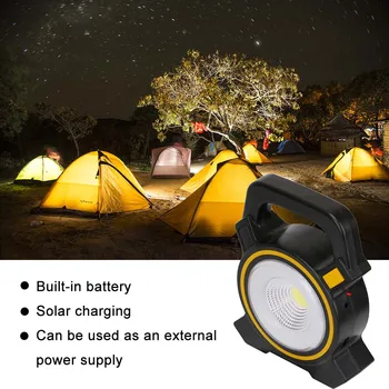 

Outdoor Solar Powered LED Camping Light USB Charing Built in Battery Portable Camping Lantern Lamp With Power Supply Function
