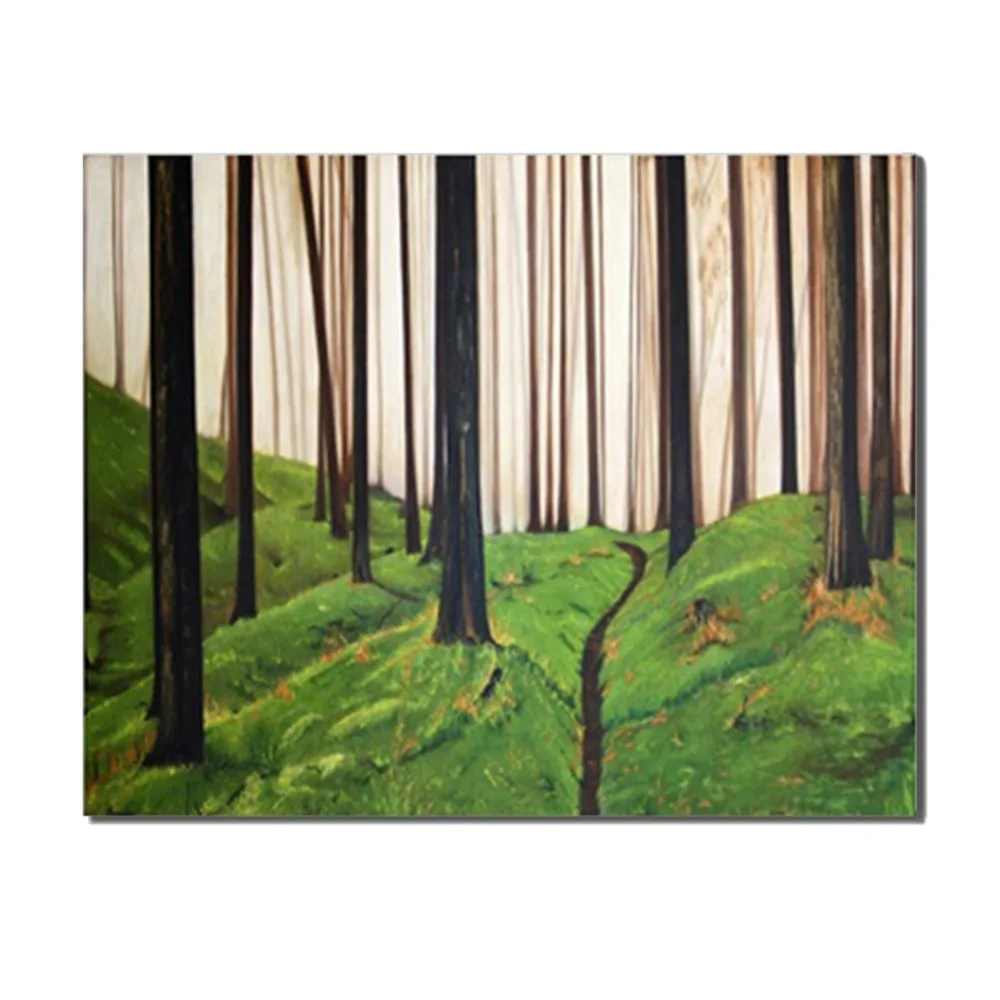 

Laeacco Watercolor Trunk Forest Abstract Decoration Canvas Oil Painting For Bedroom Living Room Home Wall Decor Artwork No Frame
