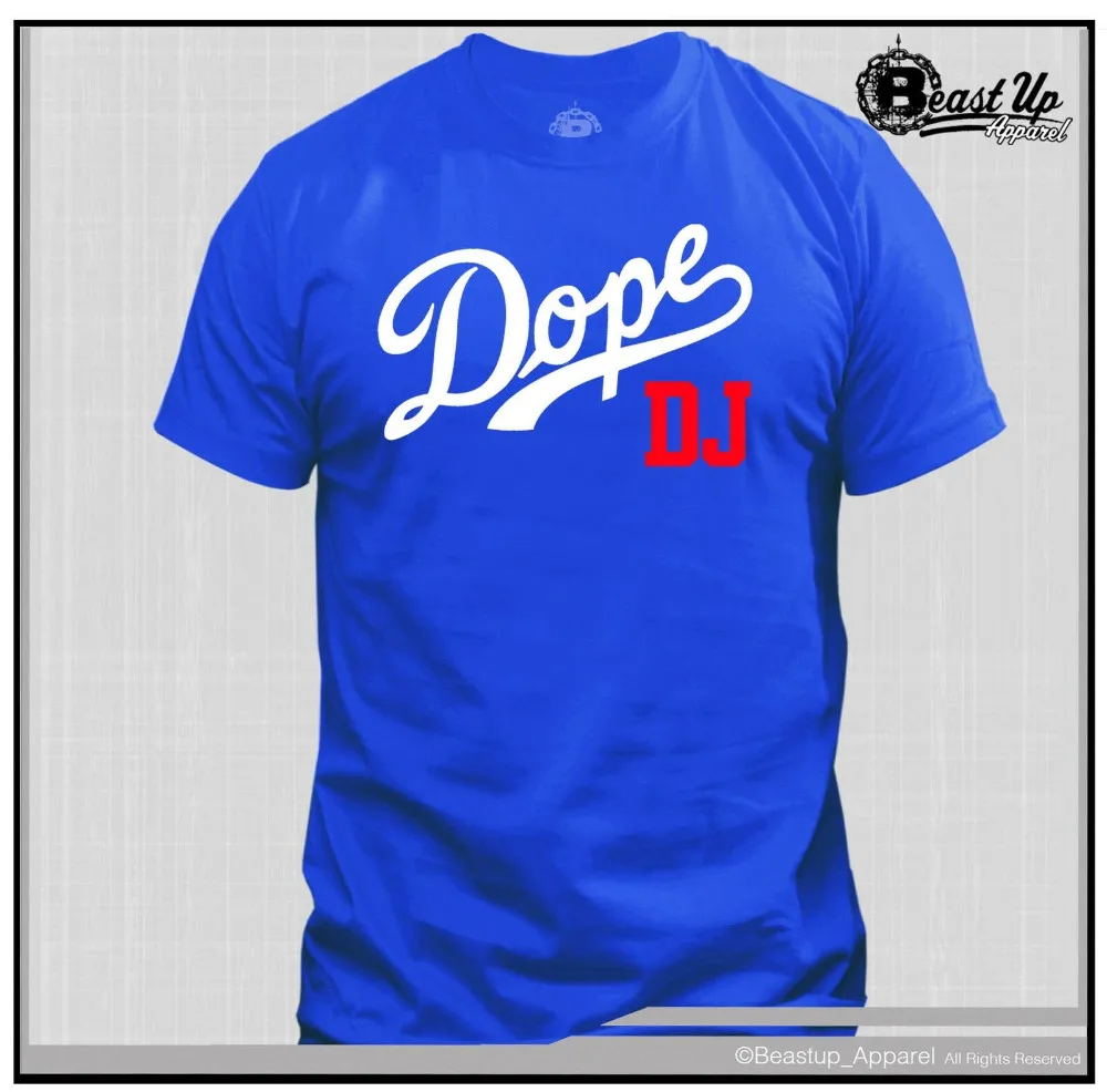 Футболка с логотипом Dj Script Классическая футболка в стиле хип хоп для Dodgers Technics 1200