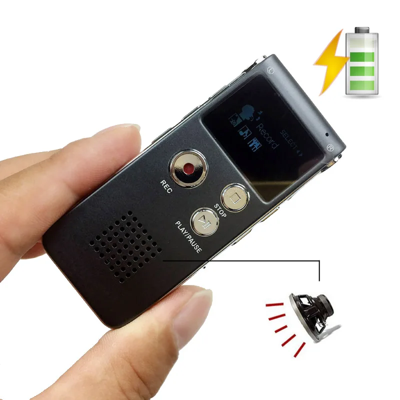 8 Гб Профессиональный цифровой стерео Диктофон Цифровой Диктофон MP3 WMA Mic USB с динамиком SK012