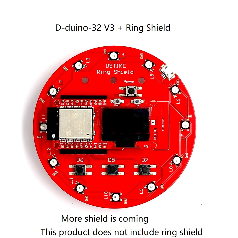 Dstike D duino 32 V3 (ESP32 + Oled) ESP Wroom WI FI Bluetooth BLE nodemcu Интернет вещей Совет по развитию основе