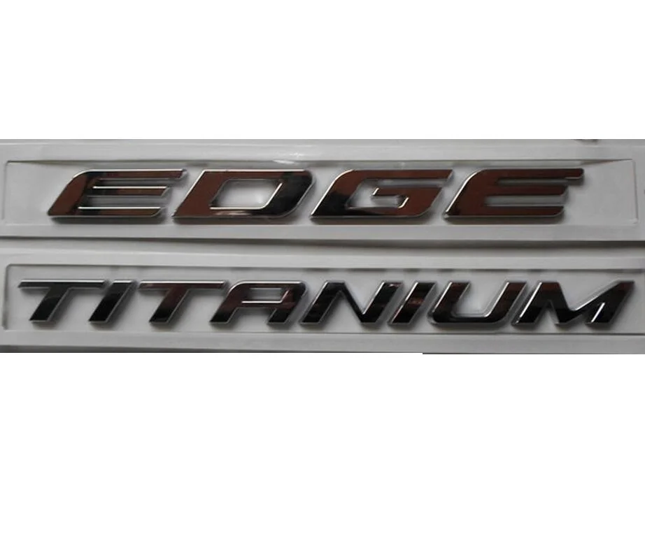 Хромированная наклейка EDGE TITANIUM из АБС пластика на багажник автомобиля с буквами