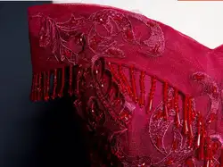 100% реальные цвет красного вина кисточки вышивка бисером платье средневековое принцессы Ренессанс платье queen викторианской/Marie/Belle бальное