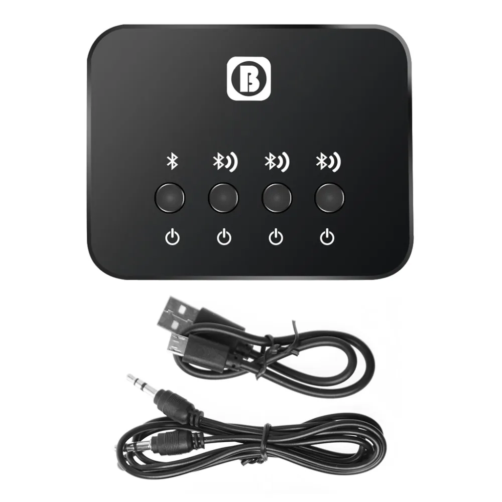 

1 Set Bluetooth V4.0 Transmitter and Splitter Stereo Audio Music 1 To 2 AUX 3.5mm For TV DVD MP3 Bluetooth Adapter NEW
