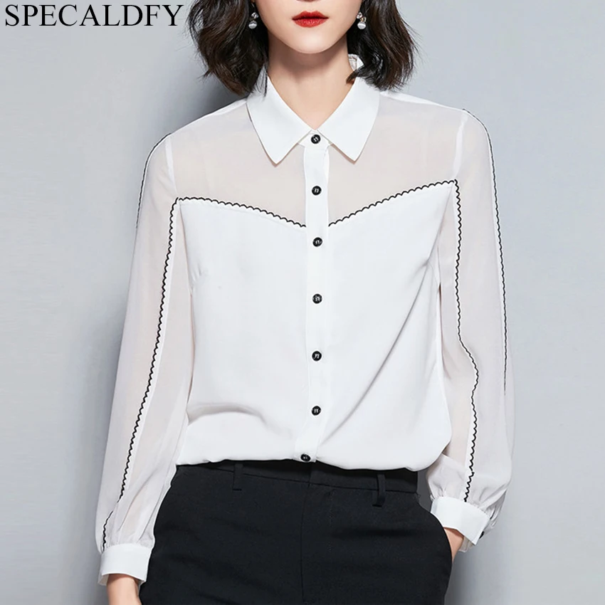 black and white chiffon top