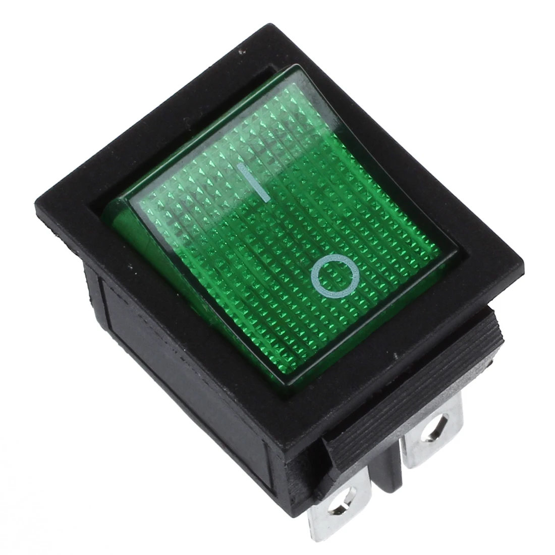 

Top quality Green Light 4 Pin DPST ON/OFF Snap in Boat Rocker Switch 16A/250V 15A/125V AC
