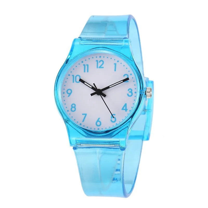 Элитный бренд дети часы Мягкий силиконовый прозрачный для маленьких мальчиков наручные часы Розовый наручные часы для девочек детский