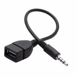 Портативный размер автомобильный аудио конвертер адаптер AUX 3,5 мм штекер USB штекер кабель для зарядки данных для автомобильной навигации