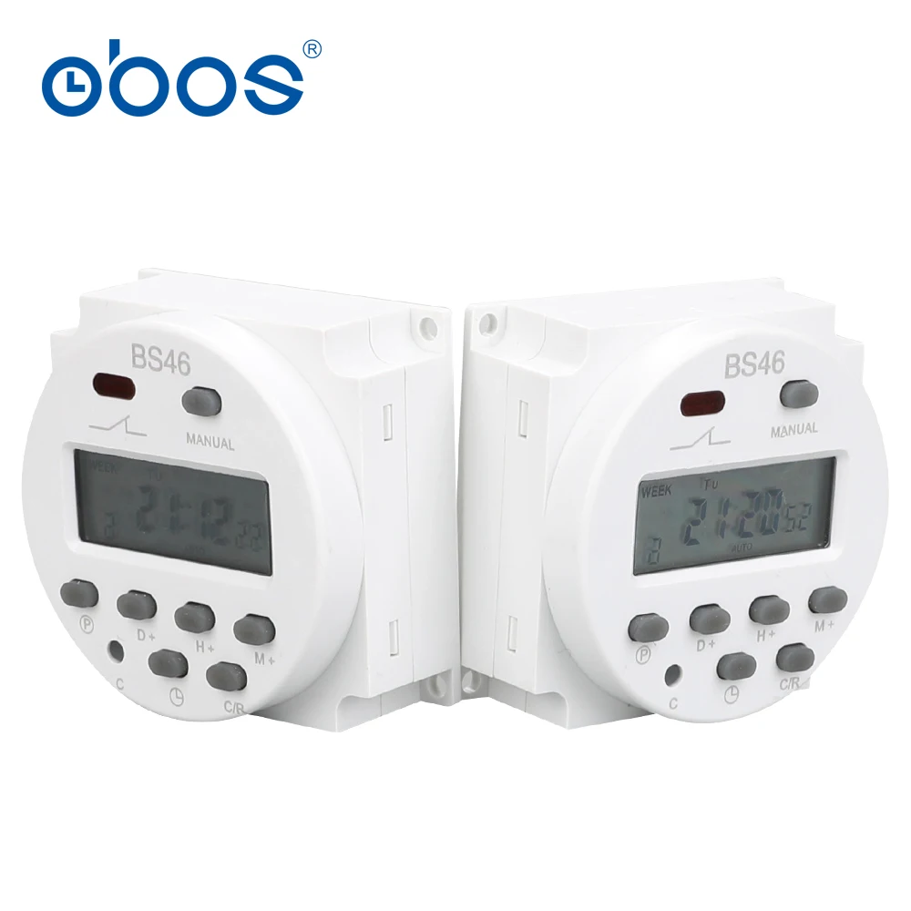 power outage memory 220V digital timer switch built in battery LCD large display programmable