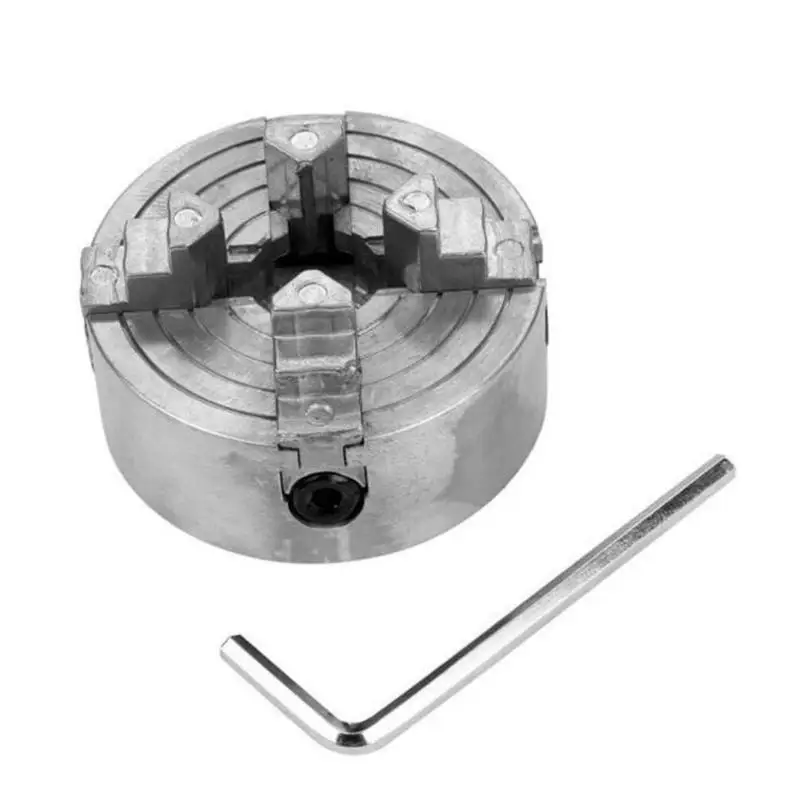 4-Jaw Z011A цанговый ноутбук в металлическом корпусе 4 кулачковый/3-Щековая патроны токарные зажимы 1,8-56 мм/12-65 мм M12 нить - Цвет: 4-Jaw