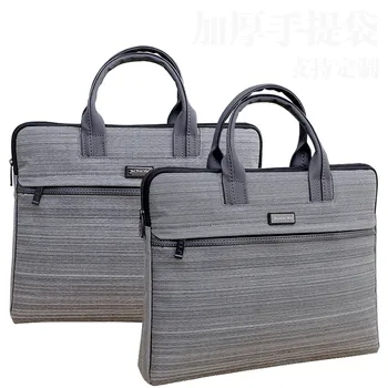 

A4 High Capacity Portable Laptop Handbag for Men and Women Zipper Business Document Bag for PC Milti Layer Files Folder