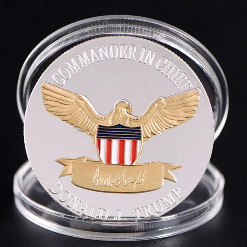 

2020 Donald J. Trump President Of The United States Commemorative Badge Embossed Plating Souvenir Coin Collection New Year Gift