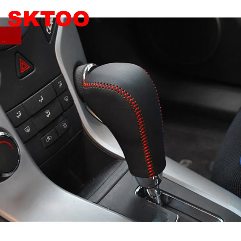 SKTOO для Chevrolet Cruze 2009 2014 чехол рычага переключения передач из натуральной кожи