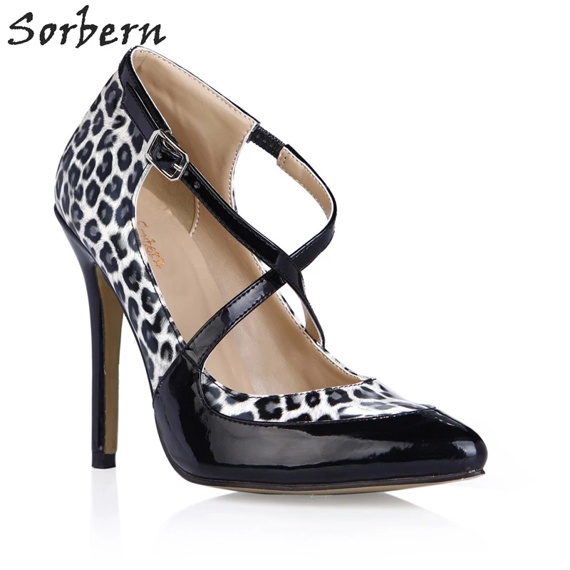 

Sorbern Leopard White Pump High Heels 2018 Custom Colors Ol Shoes Multi Color Shoes Ladies Pumps Club Heels Shoes Woman Heels