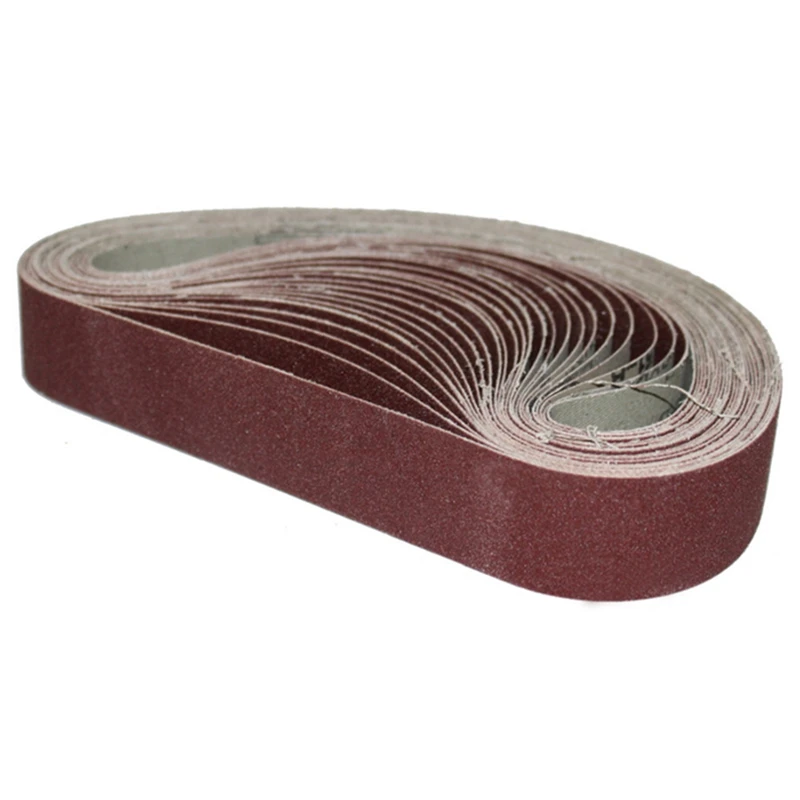 

50Pcs Aluminum Oxide Sanding Belts Set 80Grit Sanding Belts Set For Sander Tool 10x330Mm