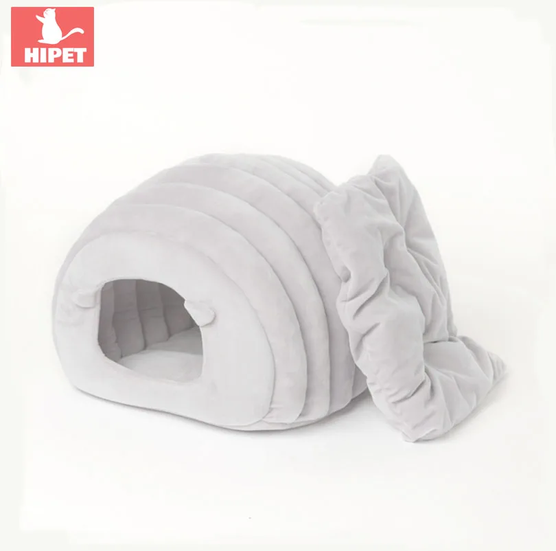 

Petkitty warm sheep cat cave house fall and winter Foldable Puppy Kitten pet bed semi-enclosed Comfortable Soft Pet Nest cat bed