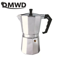 DMWD 1/2/3/6/9/12Cups Stovetop Coffee Maker Italian Moka Aluminum Mocha Espresso Percolator Pot Filter Tea pot Cafetiere Pitcher