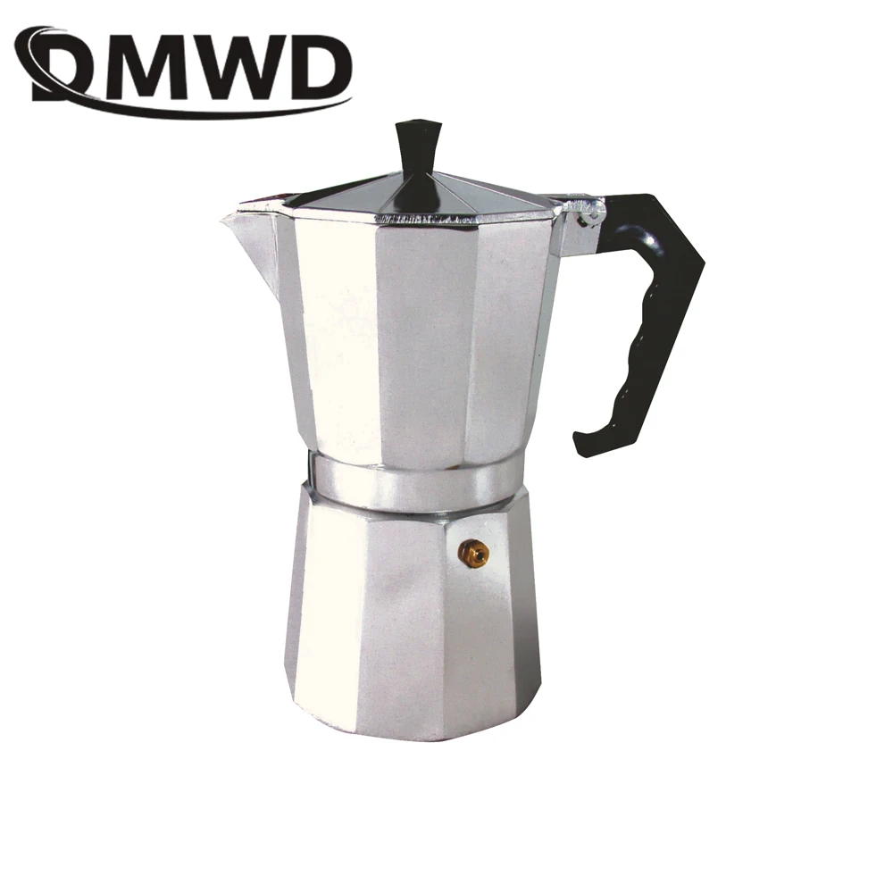 DMWD 1/2/3/6/9/12Cups Stovetop Coffee Maker Italian Moka Aluminum Mocha Espresso Percolator Pot Filter Tea pot Cafetiere Pitcher DMWD 1/2/3/6/9/12Cups Stovetop Coffee Maker Italian Moka Aluminum Mocha Espresso Percolator Pot Filter Tea pot Cafetiere Pitcher