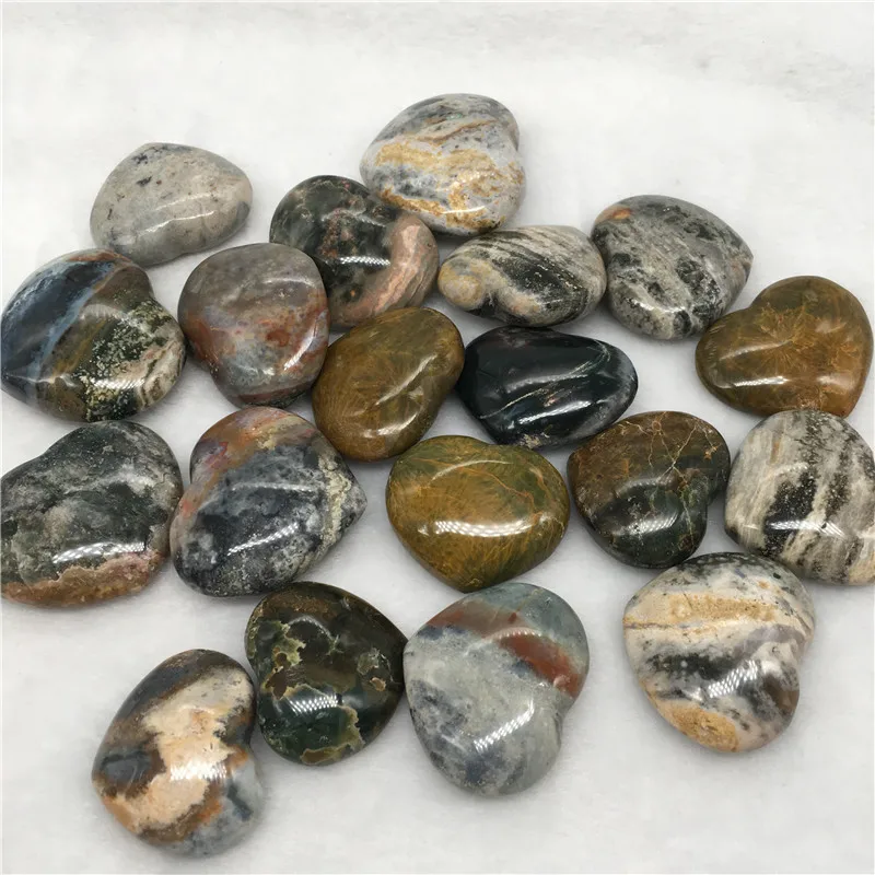 

Beautiful Natural Ocean Jasper Quartz Crystal Gem agate Heart