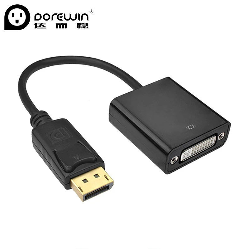 Dorewin DP to DVI Adapter DisplayPort to DVI 24+5 Male to Female Cable