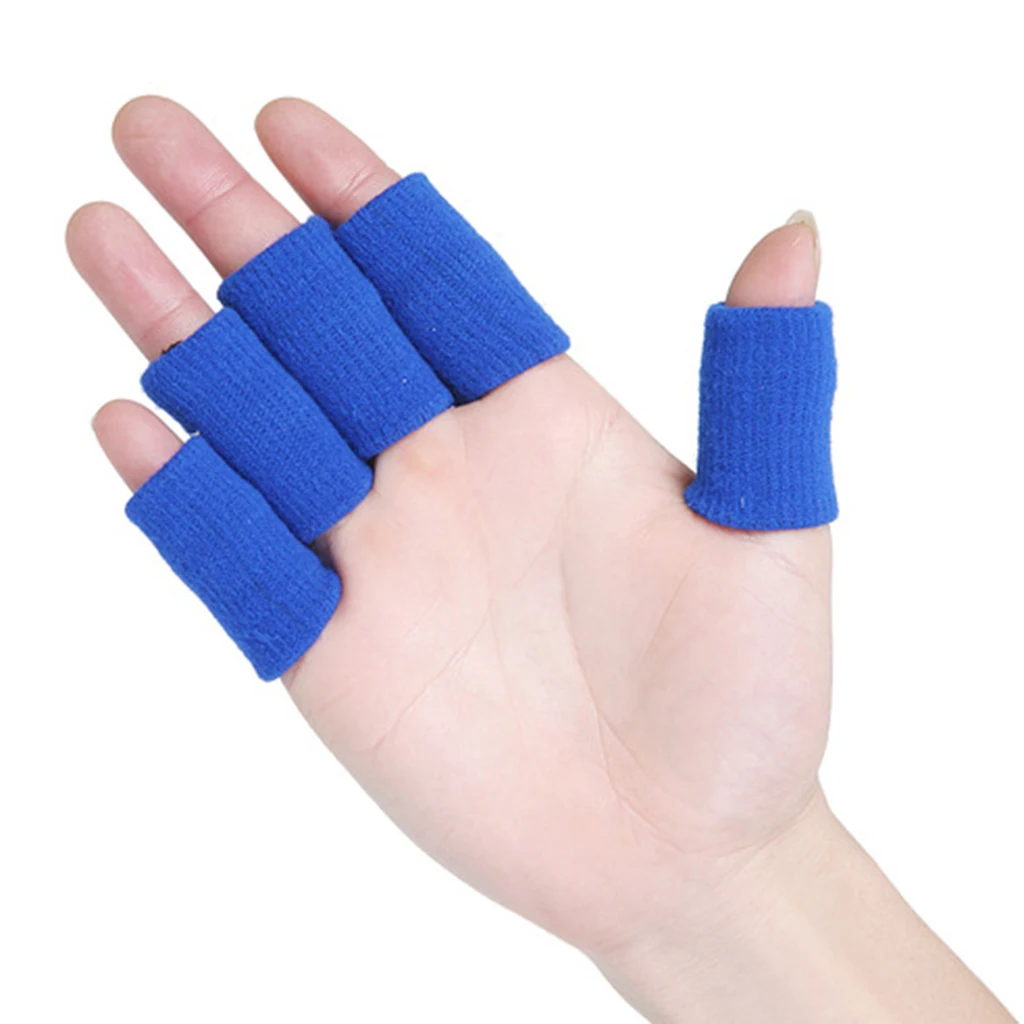 10 Pieces Finger Sleeves Thumb Braces Support Elastic Compression Tubes Protector Braces for Relieving Arthritis Pain