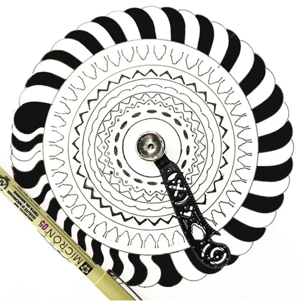 

Scale Ruler Magnet Multifunction Drawing Tool Ruler Drawing Compass Creative Pattern Measuring Drawing Tool Woodernwork Tools 4