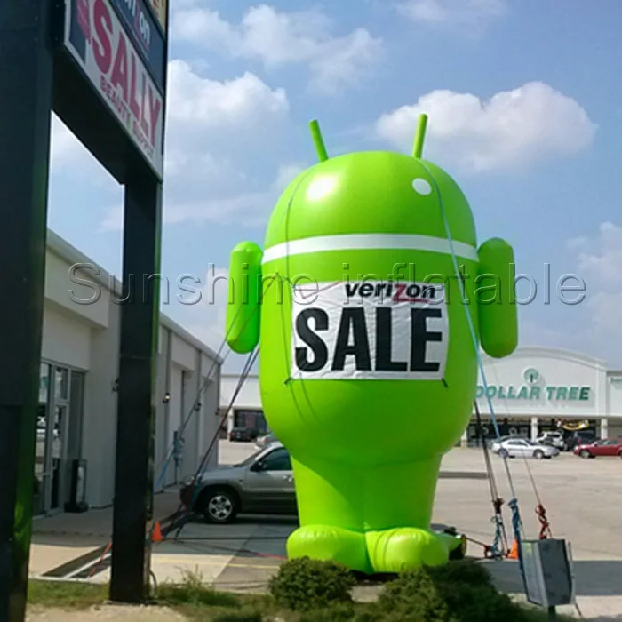 

2016 super qualty inflatable android model for advertising with Free logo printing 3mHigh