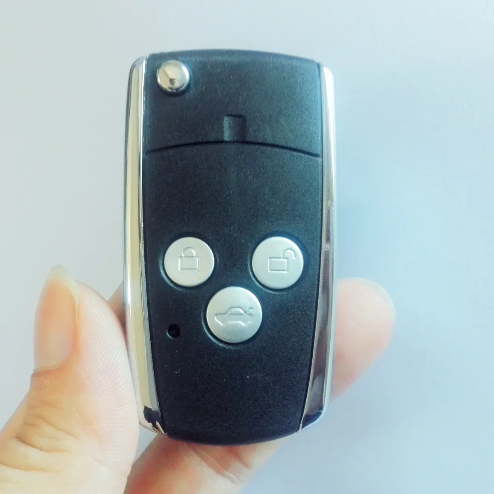 

With logo for Toyota Camry Blank Replacement 3 Button Modified Flip Folding Remote Key Shell Case