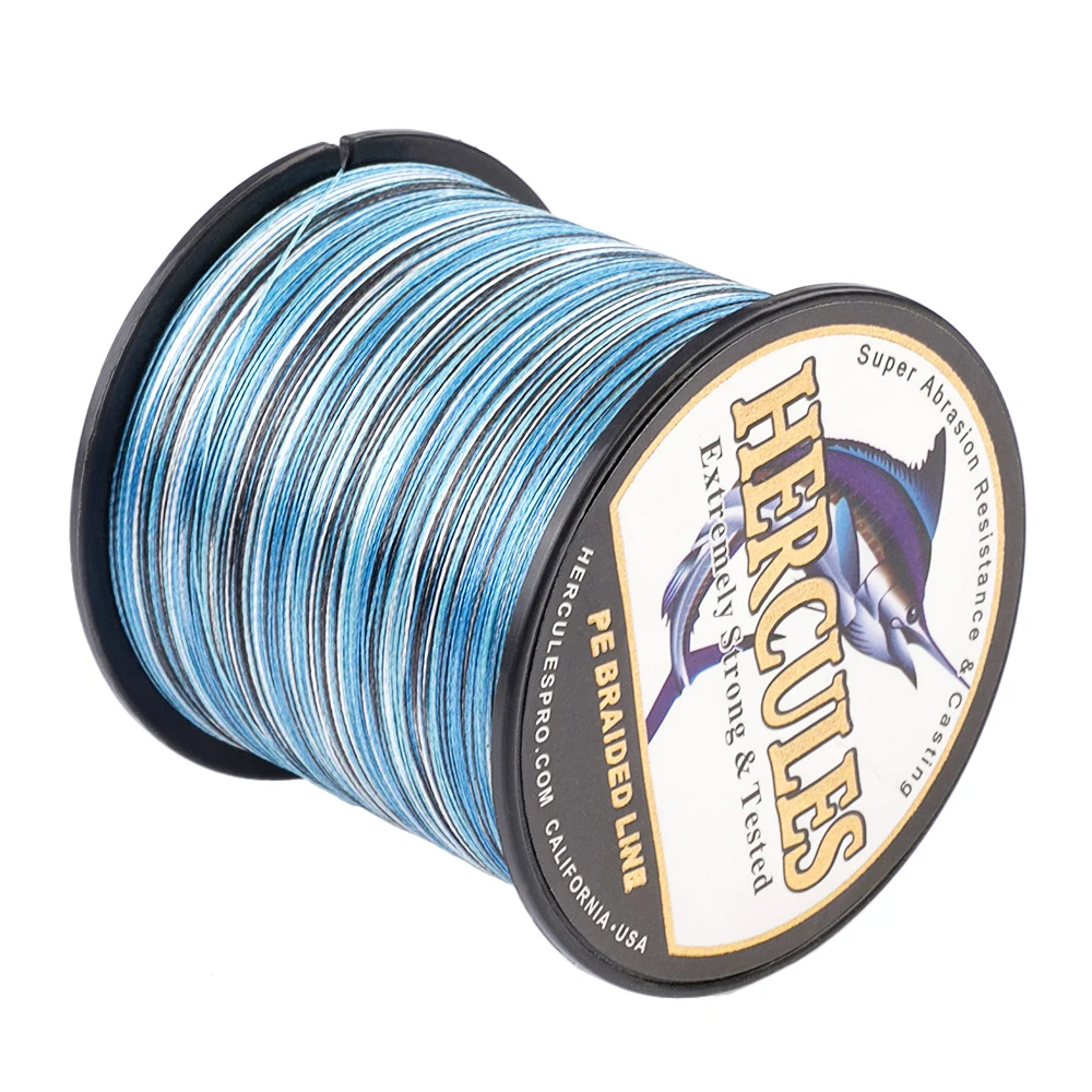 Hercules Fishing Line 4 Strands Carp Accessories 100-2000M PE Braided Wire Camo 6-100LB Fishing Cord Pesca Supplies Tackle 2