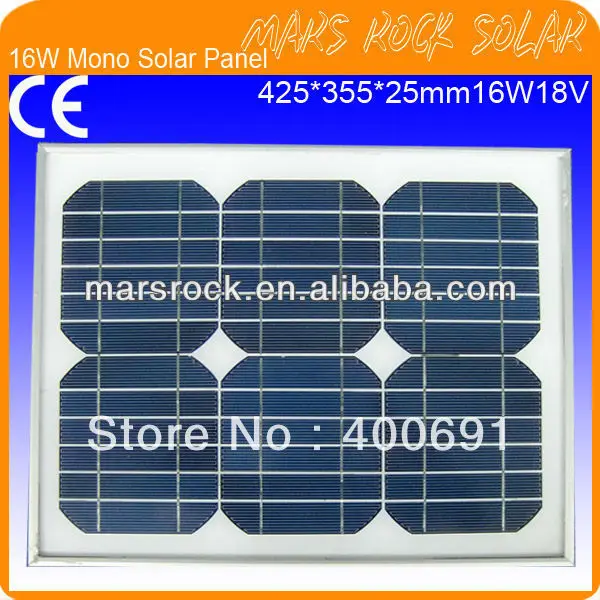 

16W 18V Monocrystalline Silion Solar Photovoltaic Panel Module