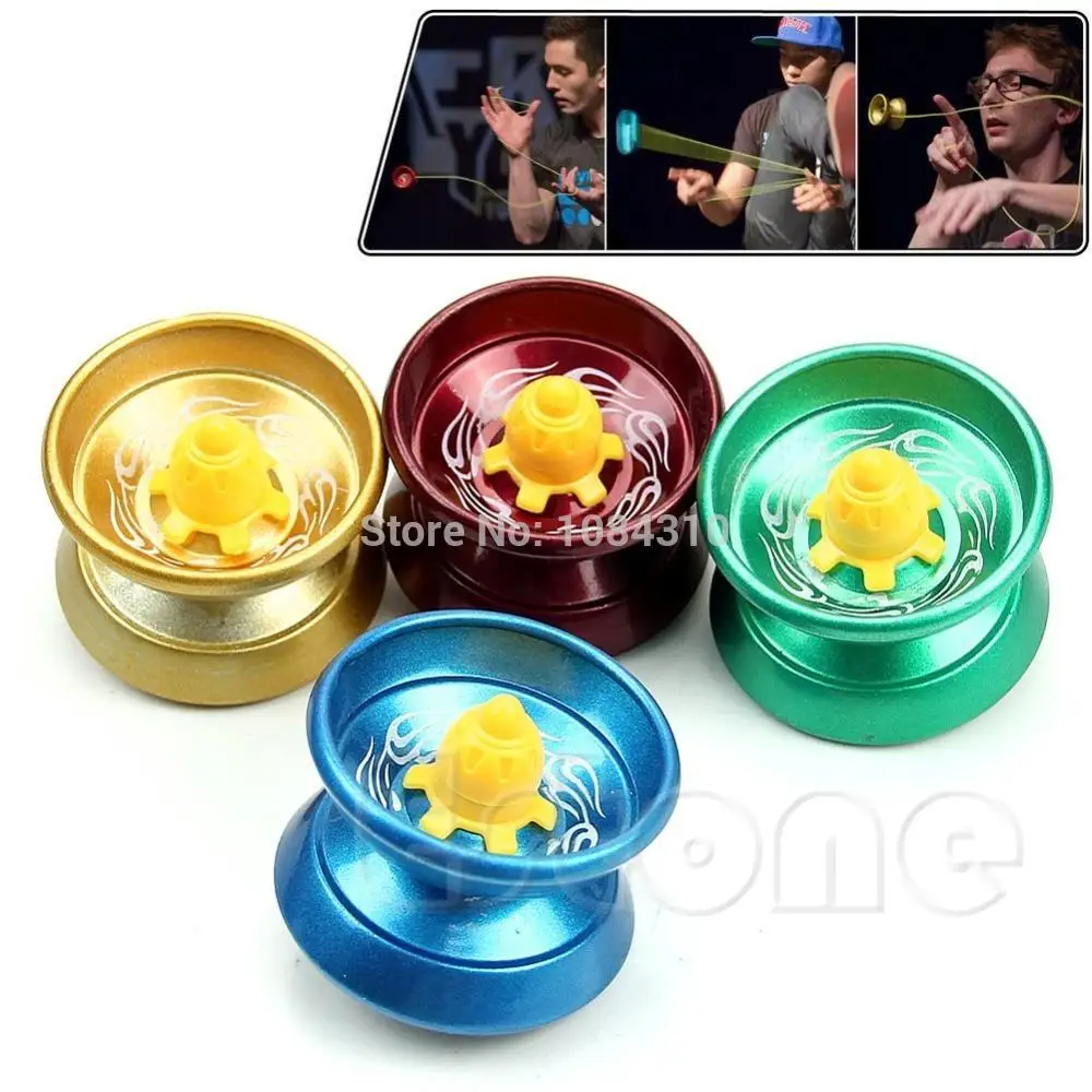 

Hot 1Pc New Aluminum Design Bearing String Trick Alloy Kids Professional YoYo Ball