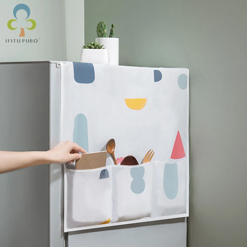 

1Pc Refrigerator Cover Dust Cover Proof Household Hanging Bag Washing Machine Storage Organizer Bags Accessories GYH